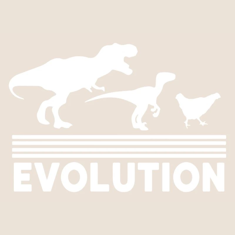 Dinosaur Chicken Evolution Funny Vintage Retro 70S