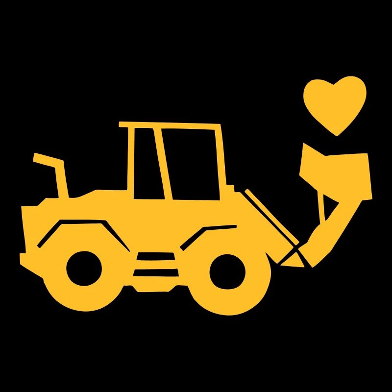Radlader mit Herz einfarbig
