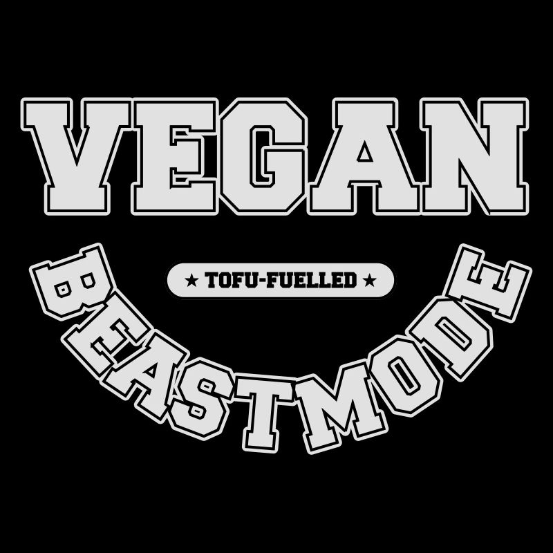 VeganBeastmode [white+outline] [vector]