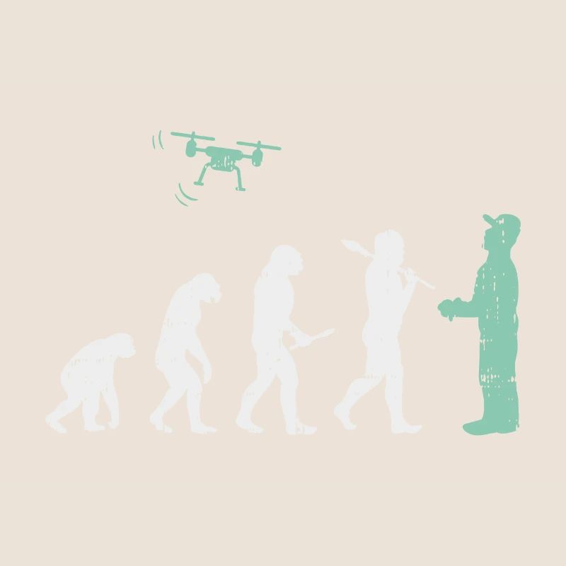 Evolution Drone T-Shirt I Model Making I Gift