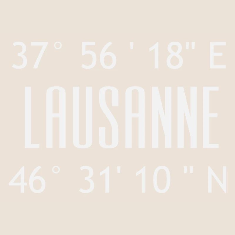 Coordonnées Lausanne typographique