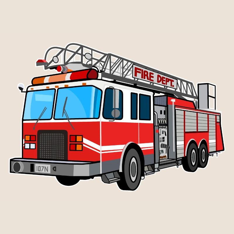 Fire brigade, fire engine, firefighter, extinguish