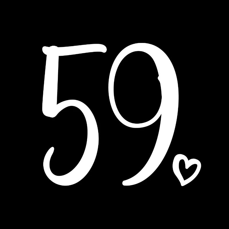 Cute Number 59, 59 Years Old, 59th Birthday Gift