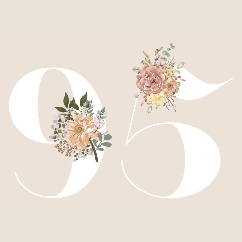 95e anniversaire fleuris (Cadeau de 95 ans)