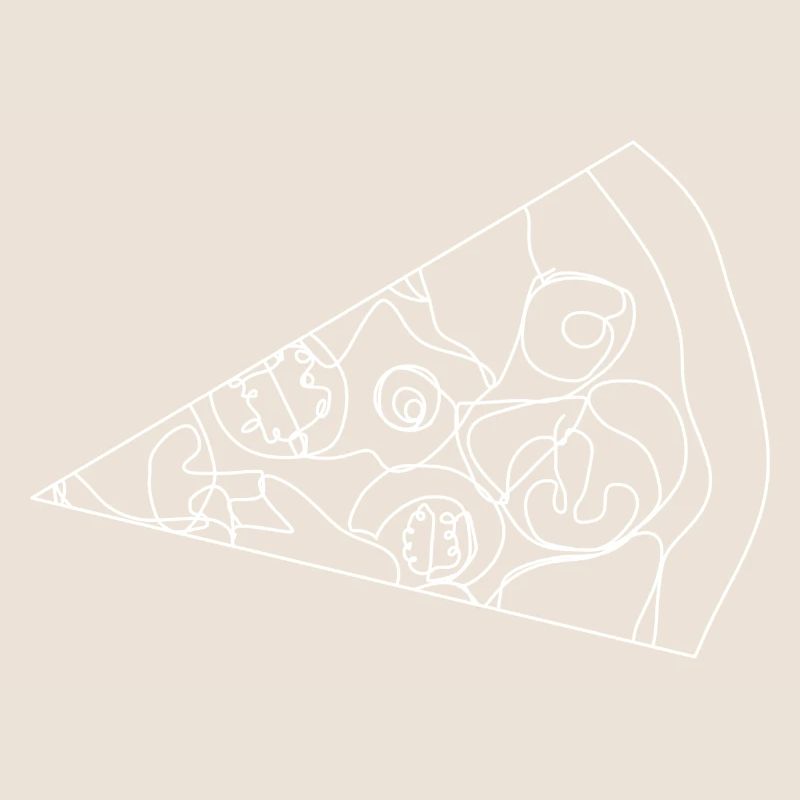 Pizza dot line drawing