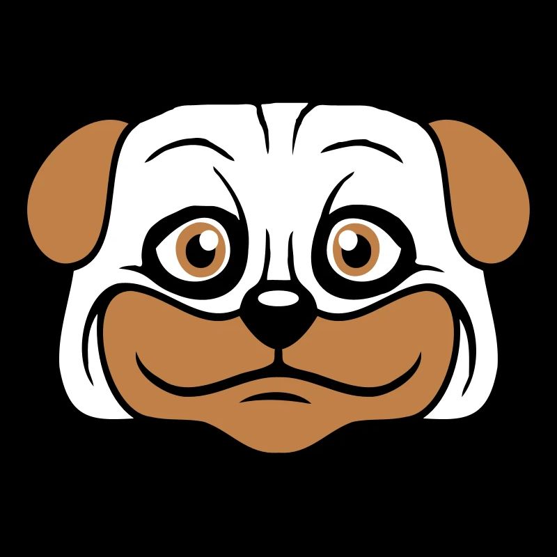 Hund Mops Klein Süß Dick Lieb Glücklich Comic Spaß