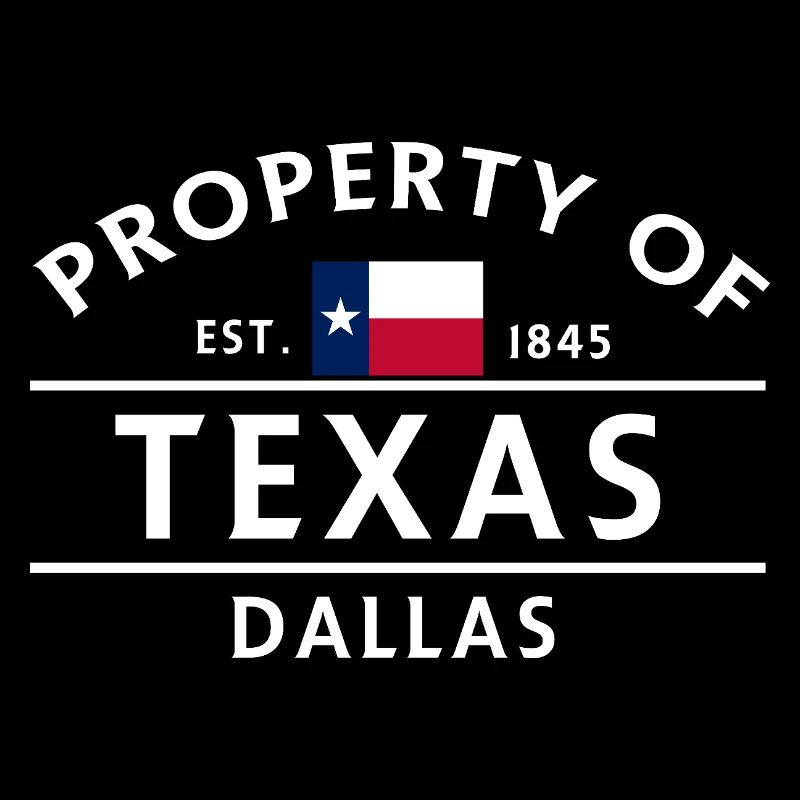 Motif Texas Dallas avec drapeau
