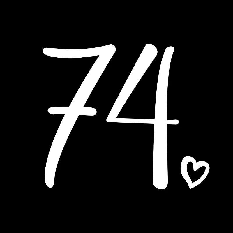 Mignon numéro 74, 74 ans, cadeau de 74e anniversaire