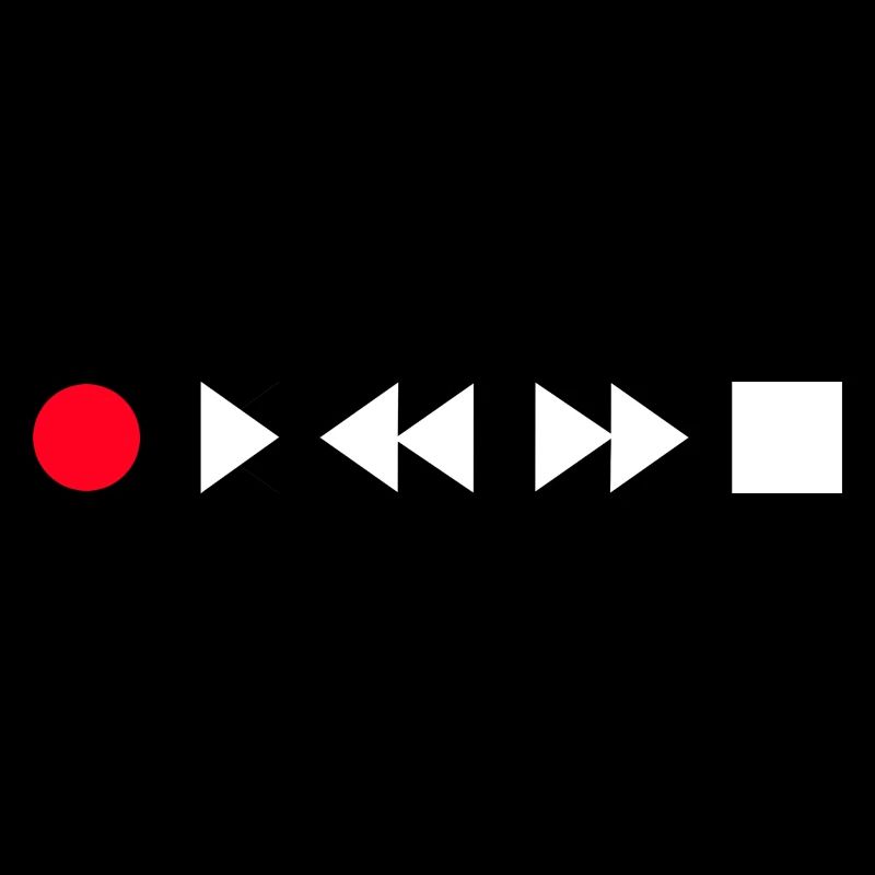 Record Play Rewind Fast Forward Stop