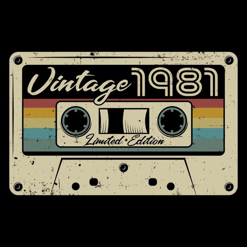 Rétro cassette millésime 1981 anniversaire