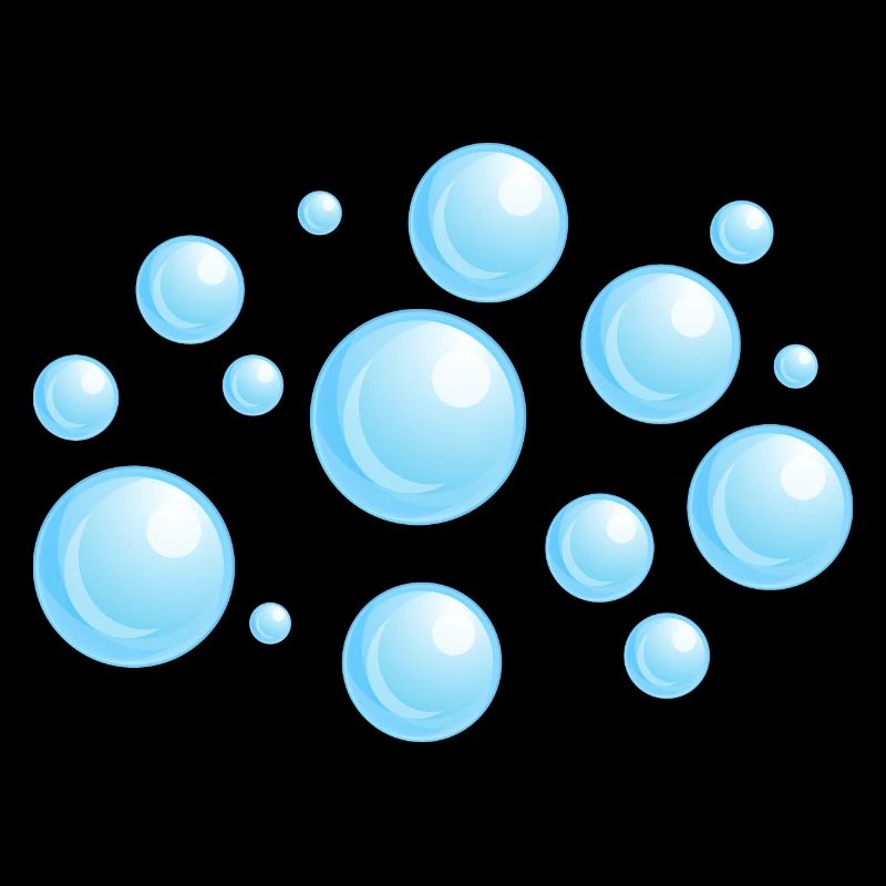 Luftblasen Blau