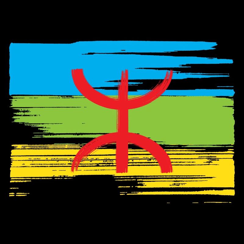 Amazigh Flagge (Amazigh inside)