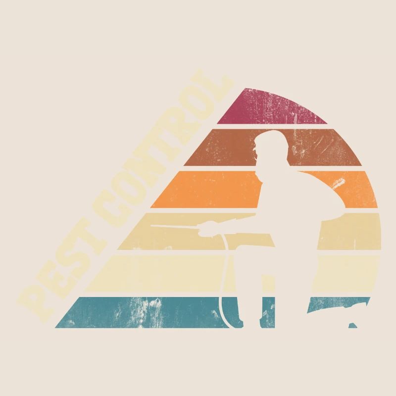 Pest Control Technician Exterminator Silhouette