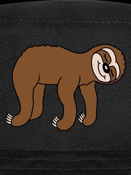 Lying tired sloth sleeps