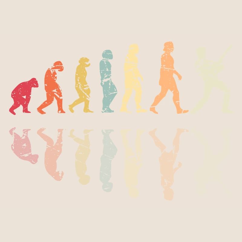 Human Evolution Guitar Band Retro Vintage