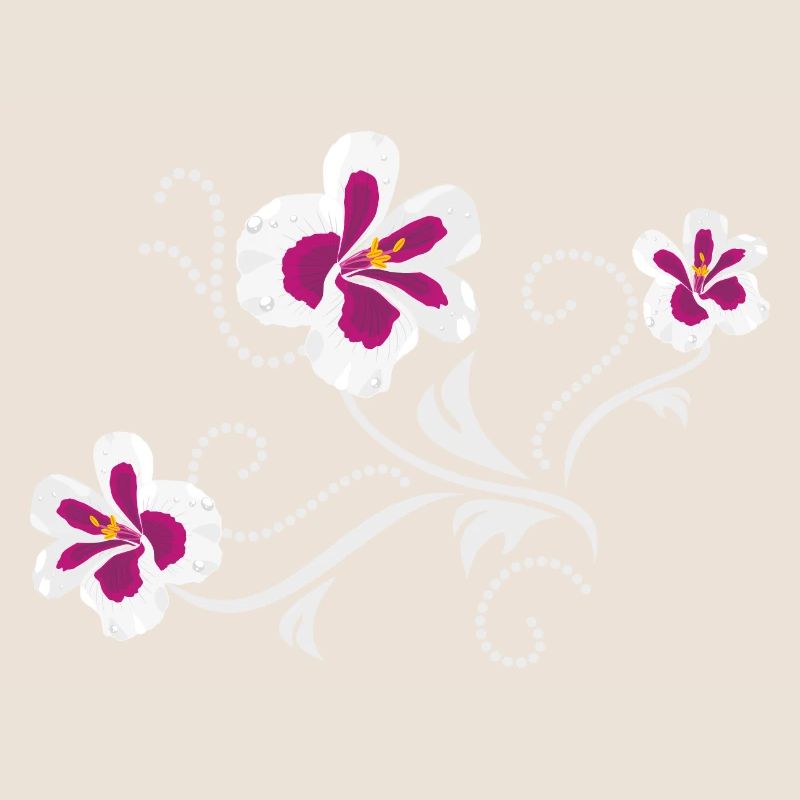 Fleurs de pélargonium stylisées