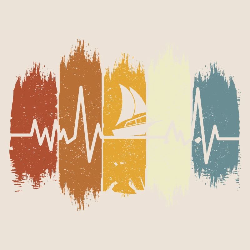 Retro Motorboot Heartbeat Motorboot