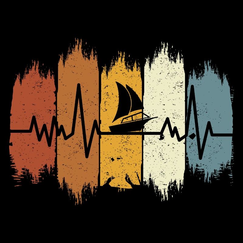 Retro Motorboot Heartbeat Motorboot