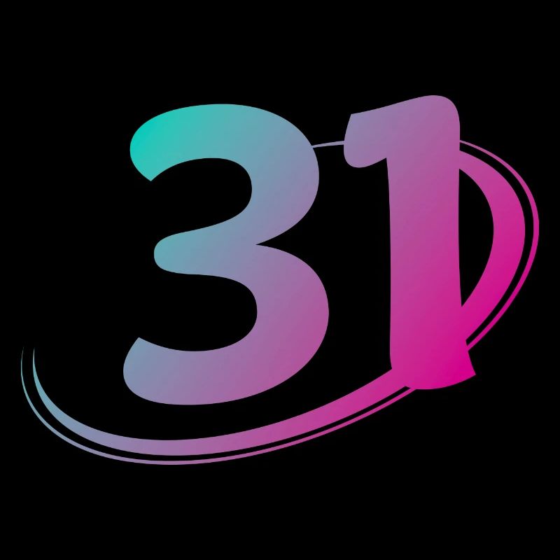 Numéro 31 multicolore