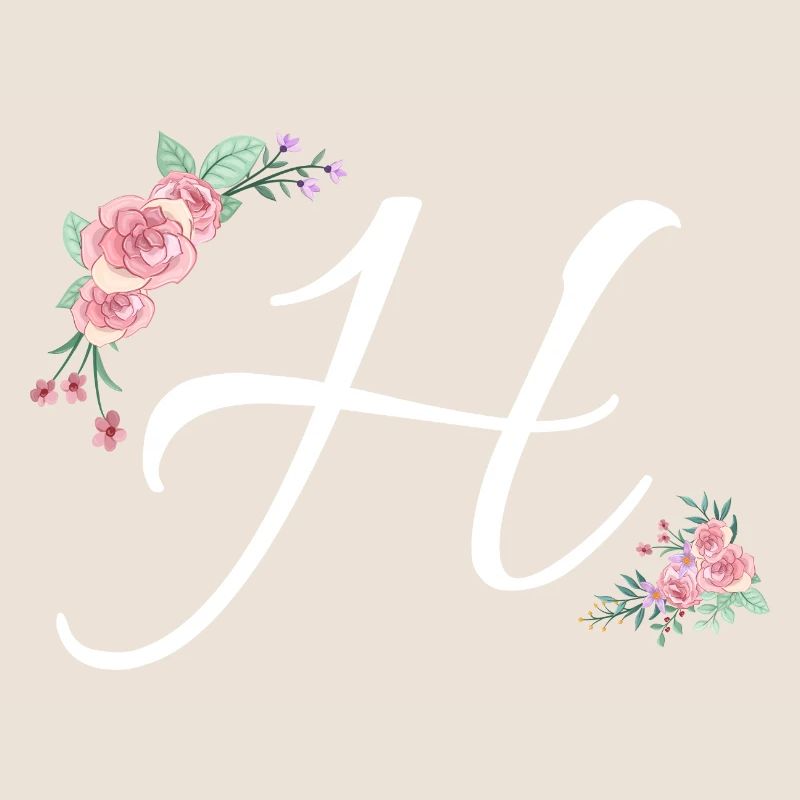 Lettre h fleurs