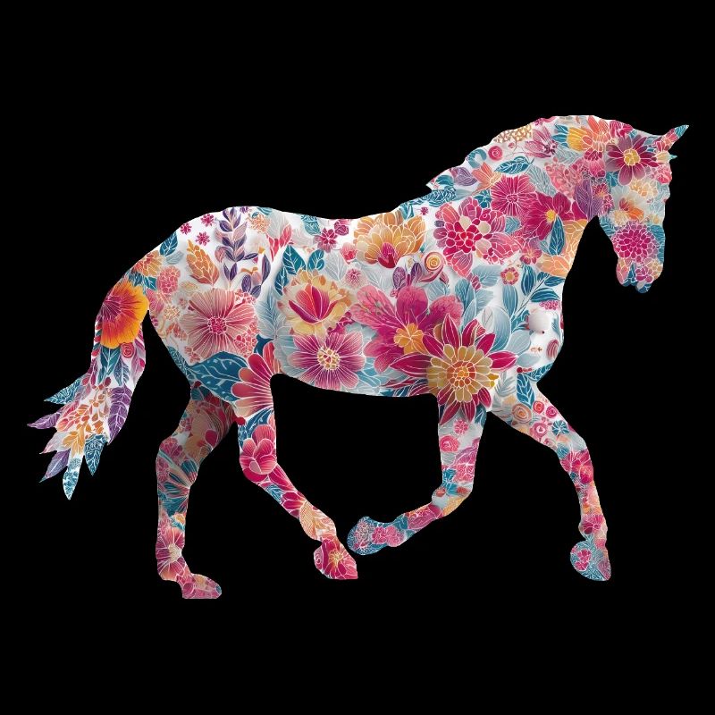 Pferd Blumen Muster