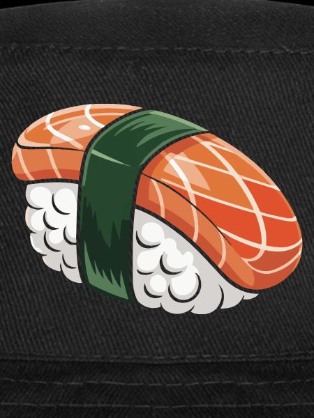 Sushi nigiri avec ruban vert