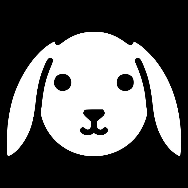 Cute floppy ear bunny rabbit head