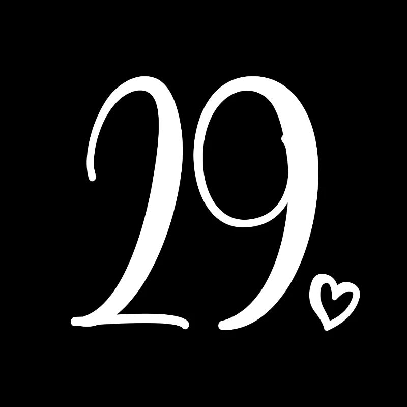 Cute Number 29, 29 Years Old, 29th Birthday Gift