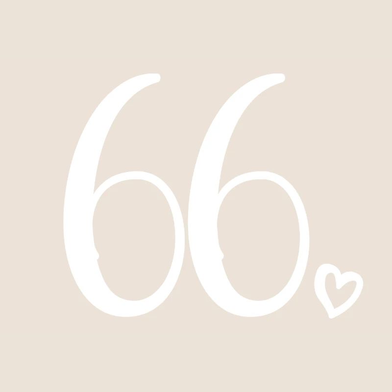 Mignon numéro 66, 66 ans, cadeau de 66e anniversaire
