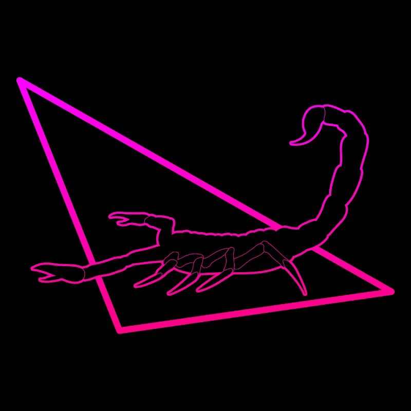 Scorpion en violet/rose