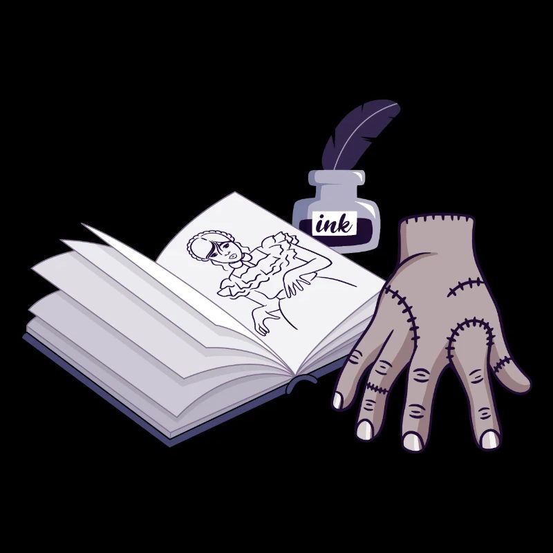 Zombie hand with open book