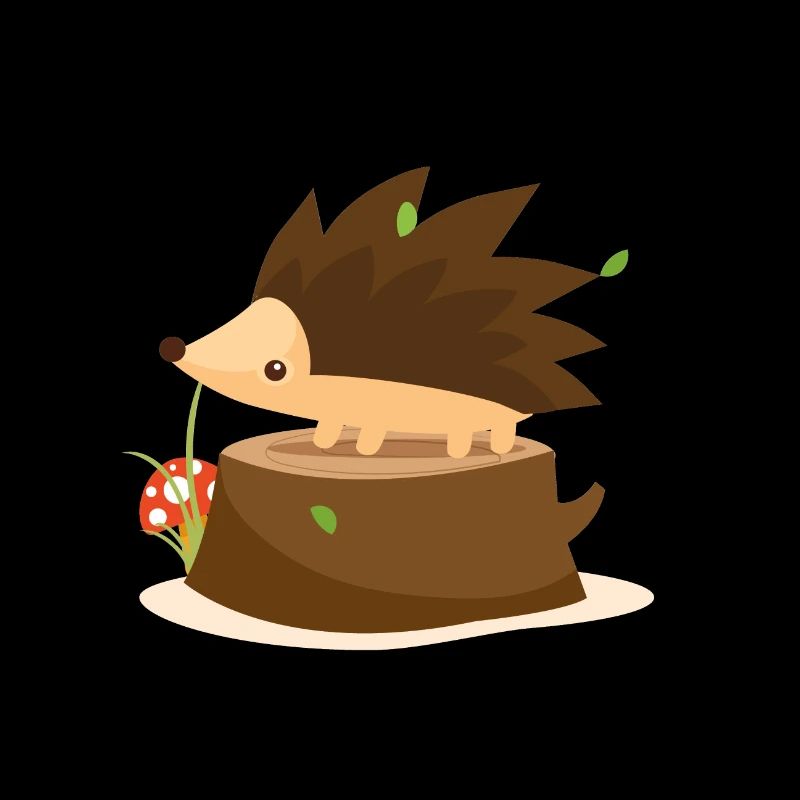 Igel auf Baumstumpf
