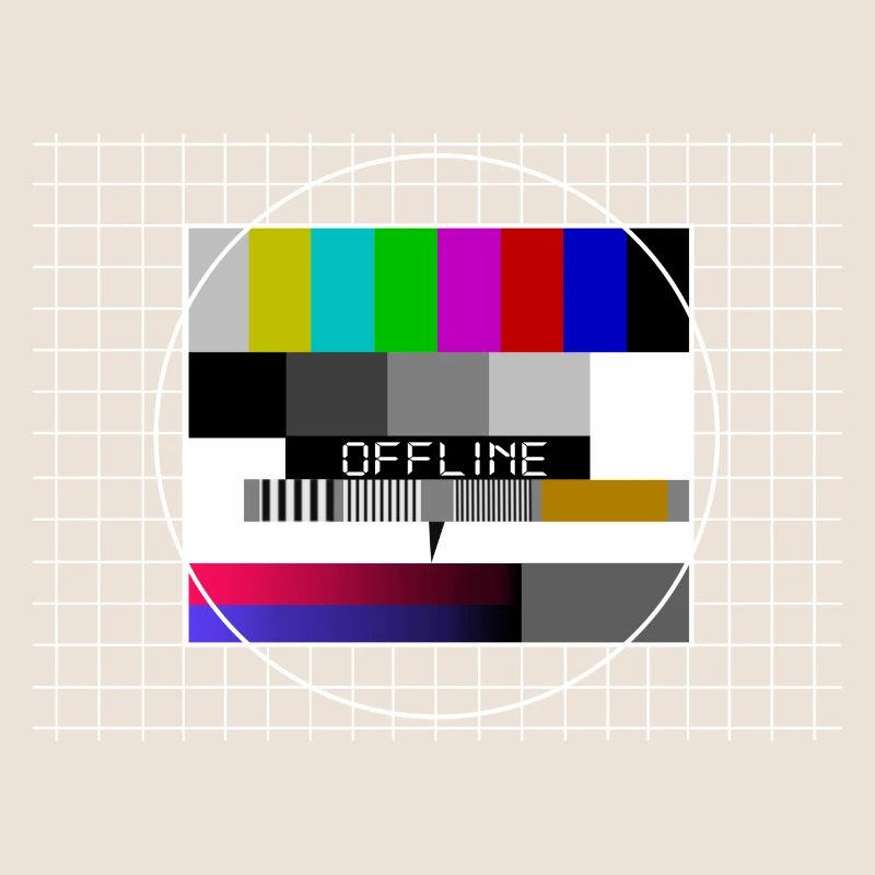 offline, internet, Testbild, tv