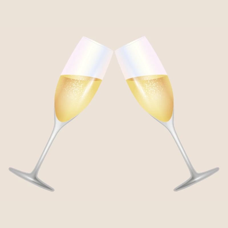 two glasses filled with sparkling wine