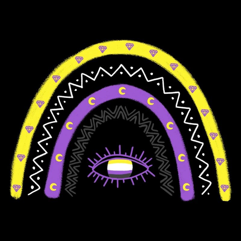LGBTQ Nonbinary Rainbow Nonbinary Pride