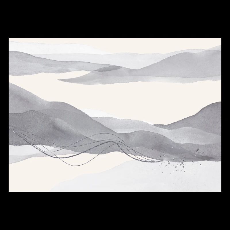 Warm Grey Abstract Landscape