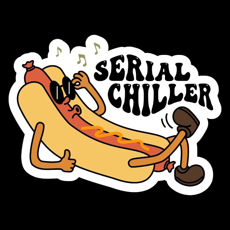 Serial Chiller Sarkastic Hot Dog Design
