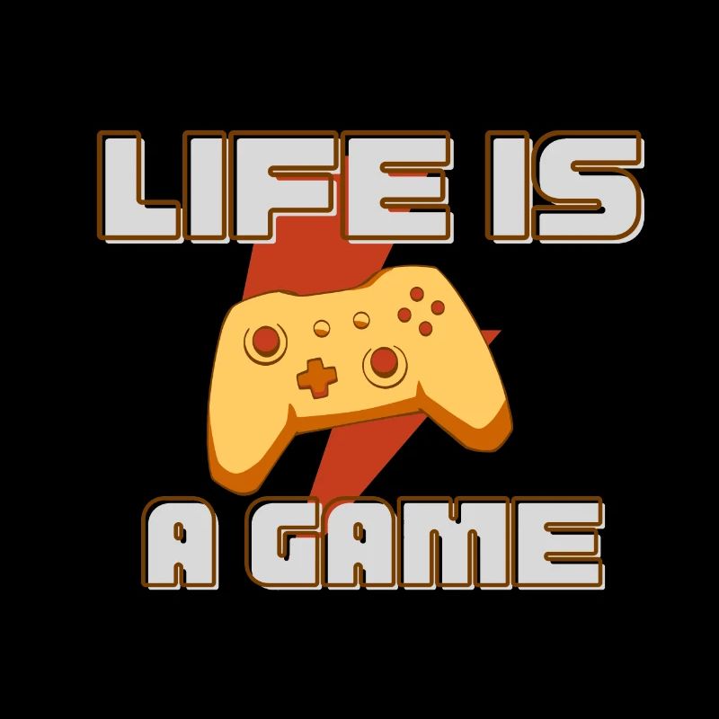 Life Is A Game Gamer Saying Controller Gaming