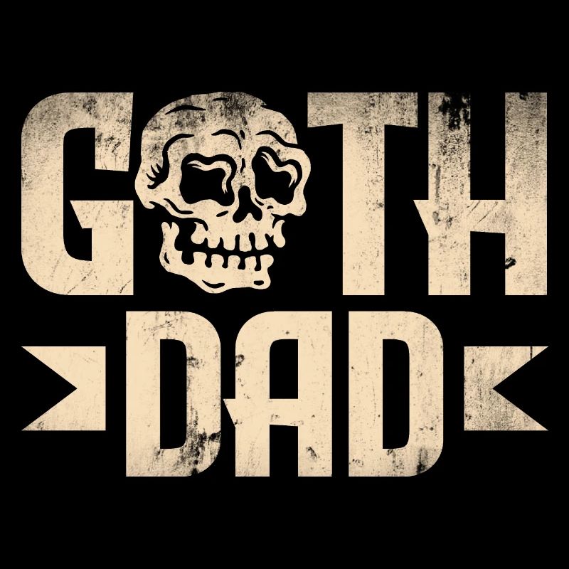 Goth Dad Crâne gothique foncé