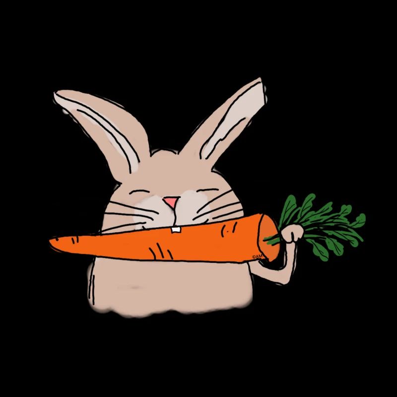 Hilde Hase mit Karotte Comic Style