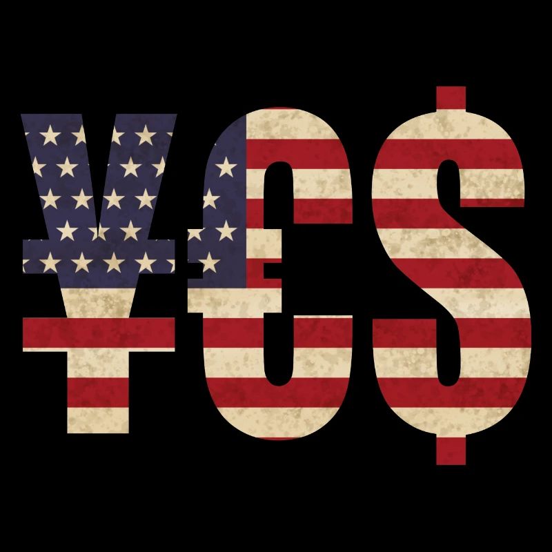 ¥€$ argent Drapeau américain