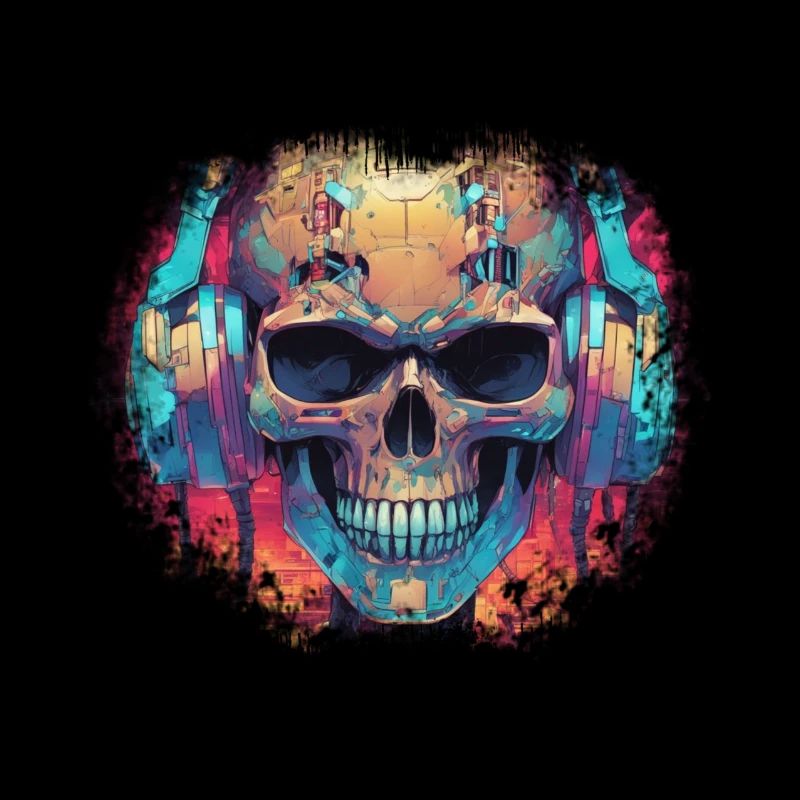Cyberpunk Skull // TechSkull Matrix