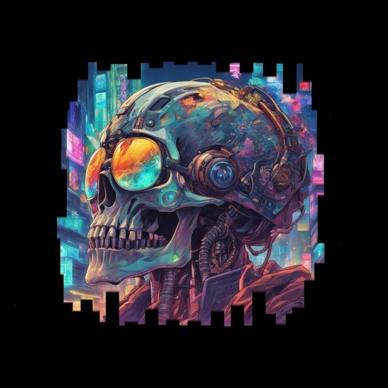 Cyberpunk Skull // NeonByte Cranium