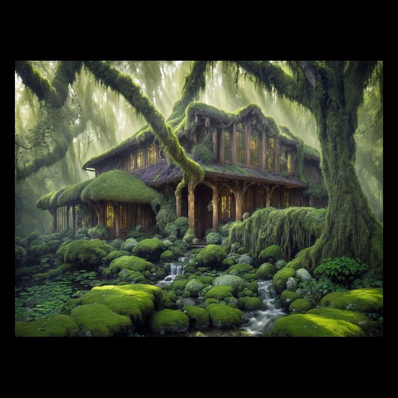Maison magique dans les bois