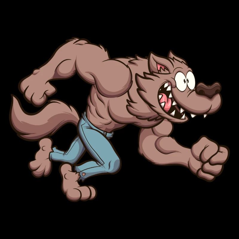 Laufender Werwolf