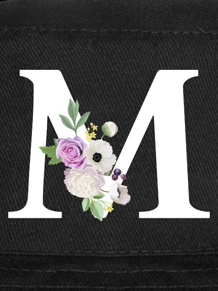 Lettre m floral violet
