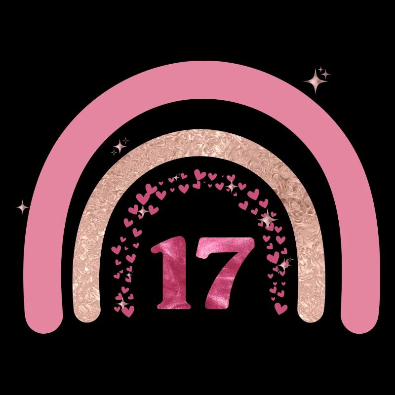 17e anniversaire rainbow rose