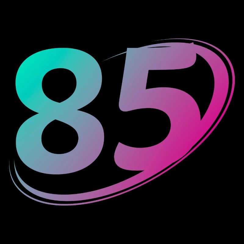 Numéro 85 multicolore