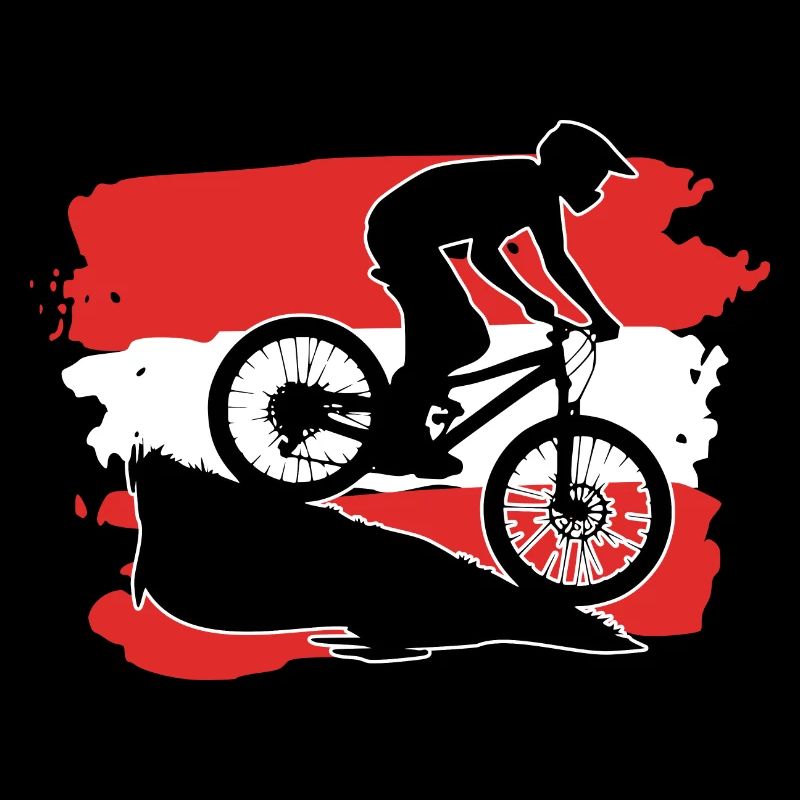 Drapeau de l’Autriche Downhill Biker