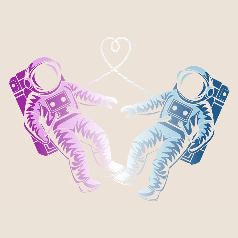 2 astronautes amoureux